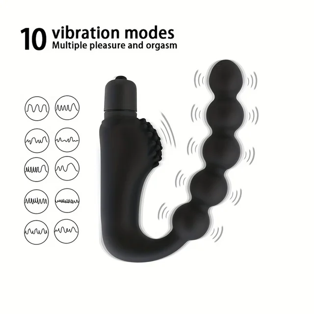 Ohio eur de prostate anal en silicone pour hommes, 10 modes, plug anal, vibromasseur, jouets sexuels pour couples, fournitures pour adultes 2
