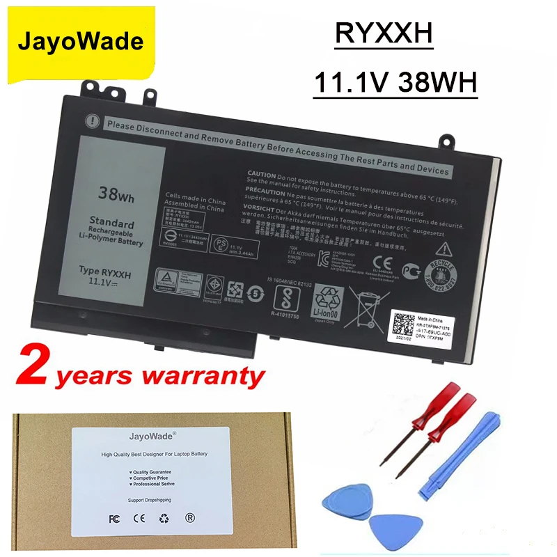 JayoWade New RYXXH Laptop Battery For Dell Latitude 12 5000 11 3150 3160 3550 E5250 E5450 E5550 Series notebook 9P4D2 11.1V 38WH
JayoWade New RYXXH Laptop Battery For Dell Latitude 12 5000 11 3150 3160 3550 E5250 E5450 E5550 Series notebook 9P4D2 11.1V 38WH