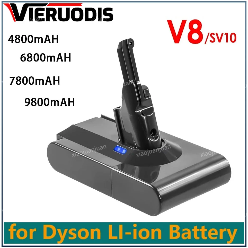

For dyson V8 battery 9800mAh 21.6V For Dyson V8 Battery Absolute Animal Li-ion Vacuum Cleaner Rechargeable BATTERY L30