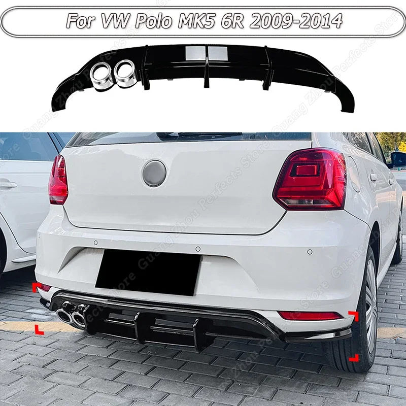 Car Rear Bumper Lip Spoiler Cover Splitter Body Kit Tuning Gloss Black For VW Polo MK5 6R 2009 2010 2011 2012 2013 2014 ABS
Car Rear Bumper Lip Spoiler Cover Splitter Body Kit Tuning Gloss Black For VW Polo MK5 6R 2009 2010 2011 2012 2013 2014 ABS