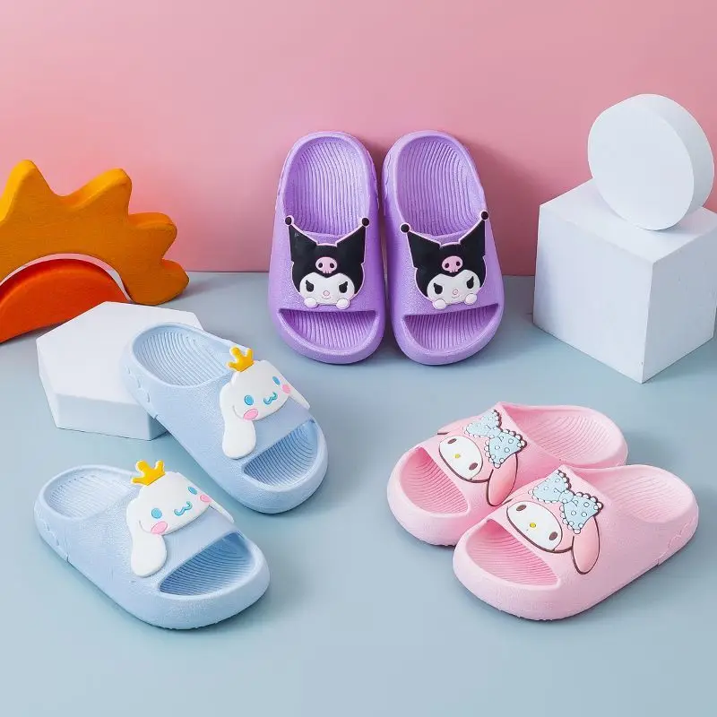 Cinnamoroll Kuromi Anime Kawaii Sanrio Children Slippers Cute My Melody Pvc Soft Sole Baby Indoor Scandal Shoes Kids Gifts
Cinnamoroll Kuromi Anime Kawaii Sanrio Children Slippers Cute My Melody Pvc Soft Sole Baby Indoor Scandal Shoes Kids Gifts