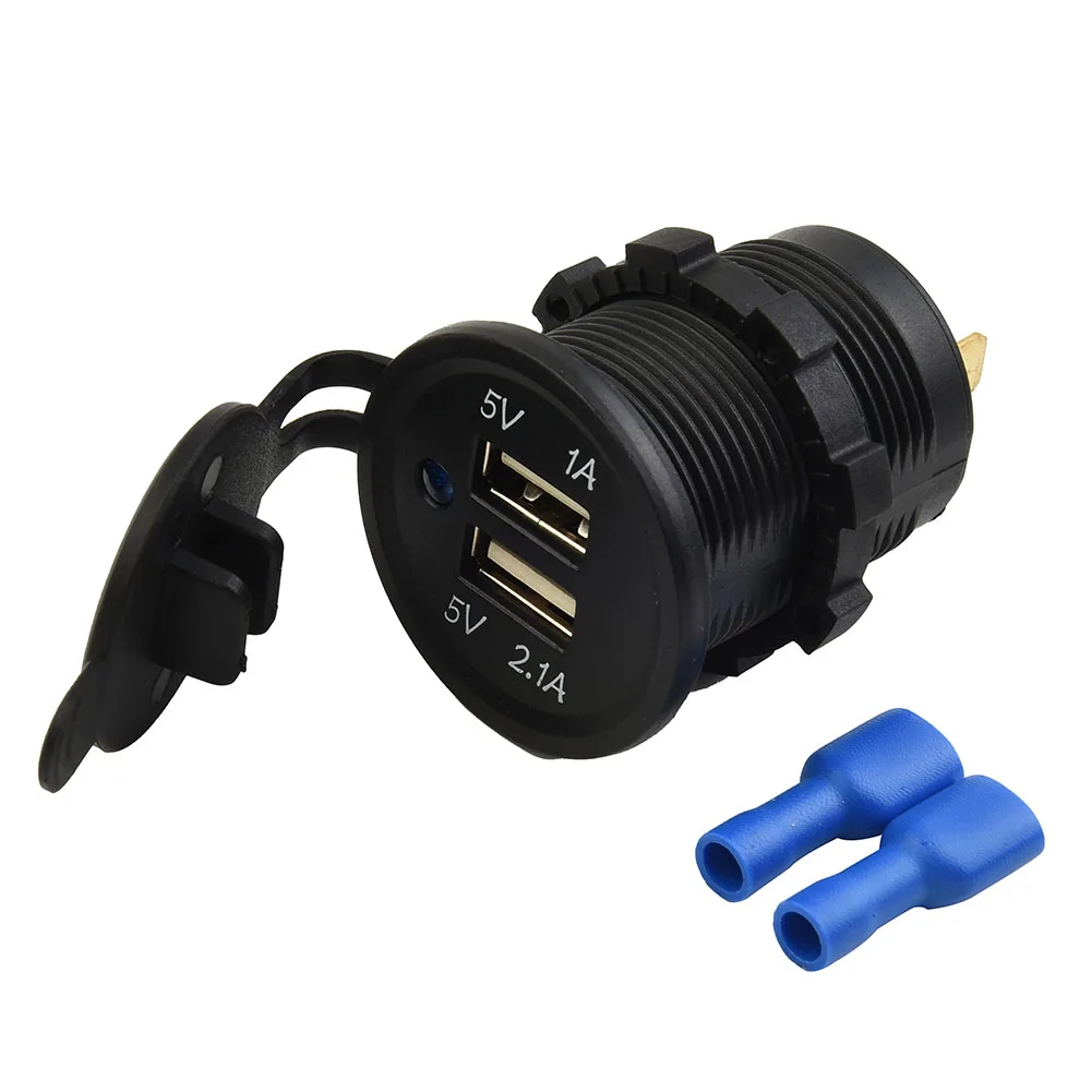 Universal Motorcycle Dual USB Socket Waterproof Mobile Phone Charger Motorcycle LED Indiacator 12-24V For Cross Bike Scooter Car
Universal Motorcycle Dual USB Socket Waterproof Mobile Phone Charger Motorcycle LED Indiacator 12-24V For Cross Bike Scooter Car
