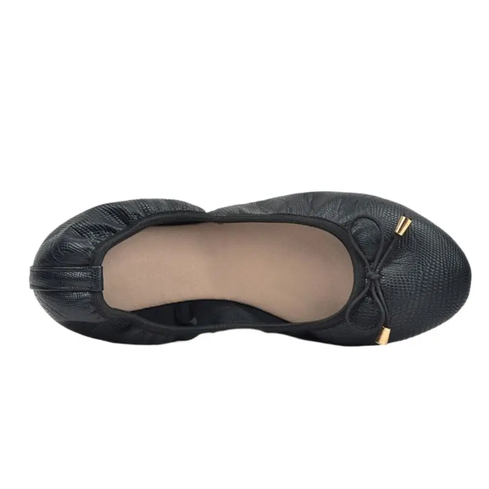 Fashion Shallow Mouth PU Ballet Shoes Bowknot Lightweight Soft Sole Flat Shoes Thread Foldable Chicken Rolls Dance Shoes Yoga 9 S630027450fab4d8bb9168ecaf1095dafT