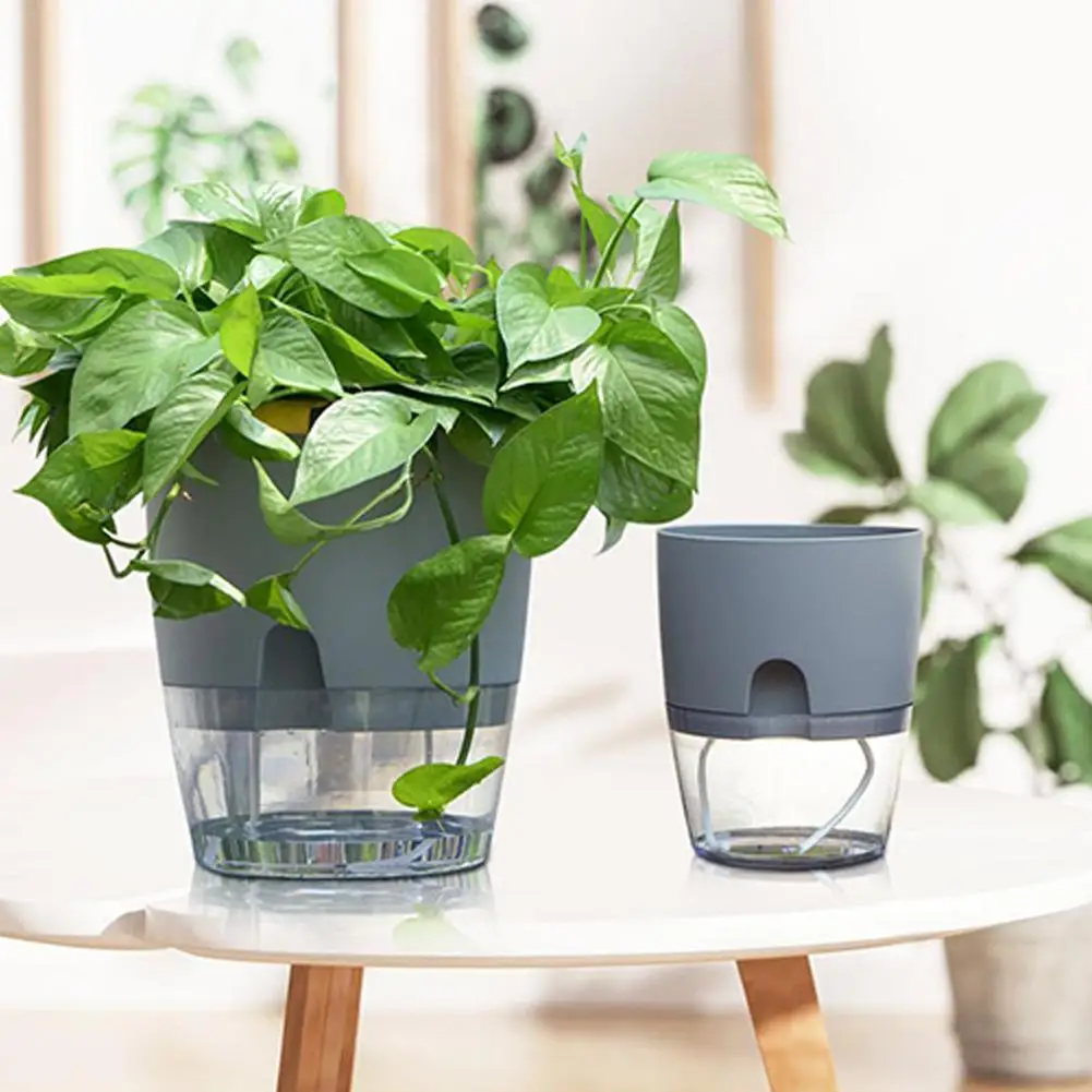 Automatic Water Absorbing Flower Pot Transparent Double Layer Self Watering Flower Pot Efficient Water-saving Garden Tools
Automatic Water Absorbing Flower Pot Transparent Double Layer Self Watering Flower Pot Efficient Water-saving Garden Tools