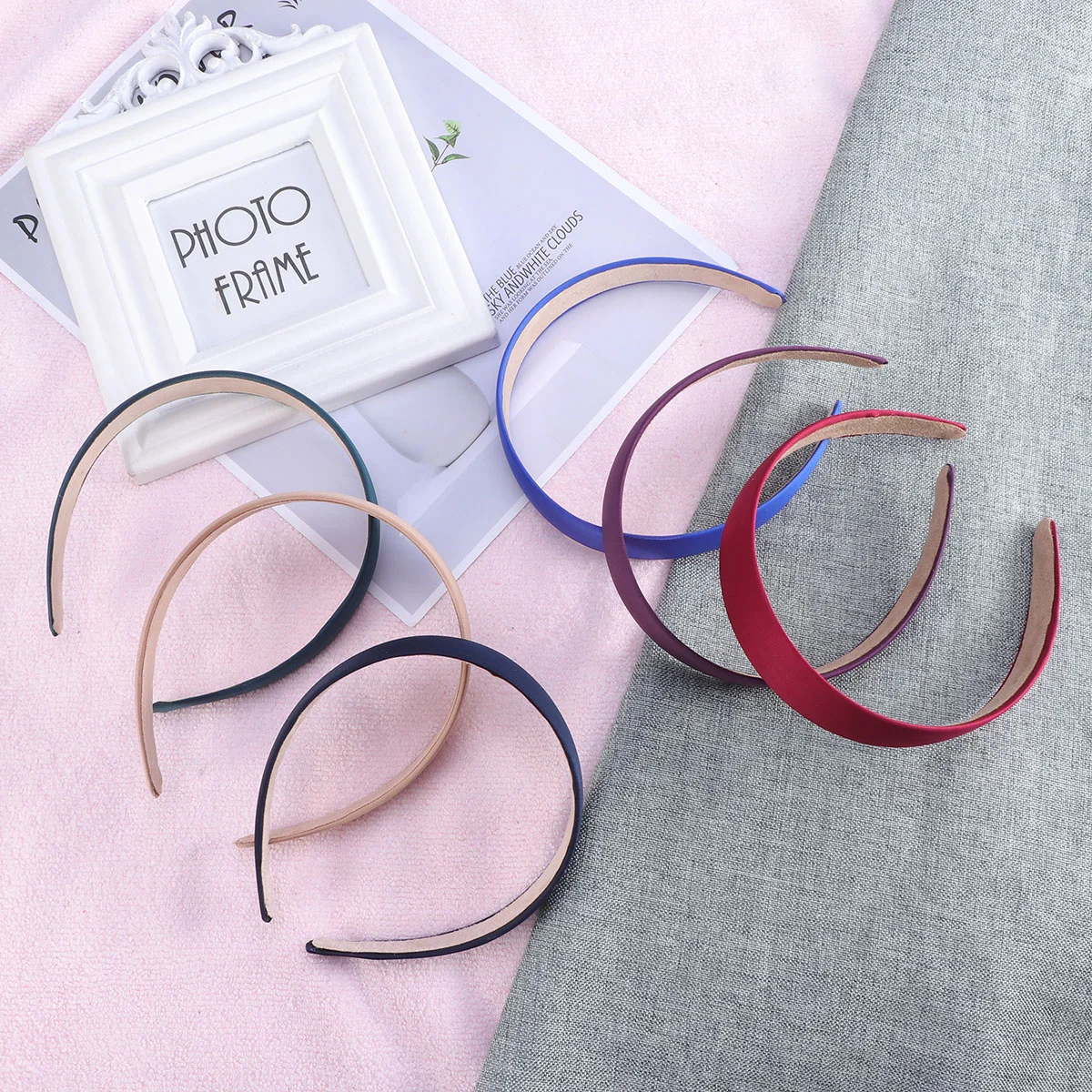 

8pcs Wide Elastic Headbands Wide Headband DIY Headbands Hair Hoops Hair Accessories for Lady ( White )