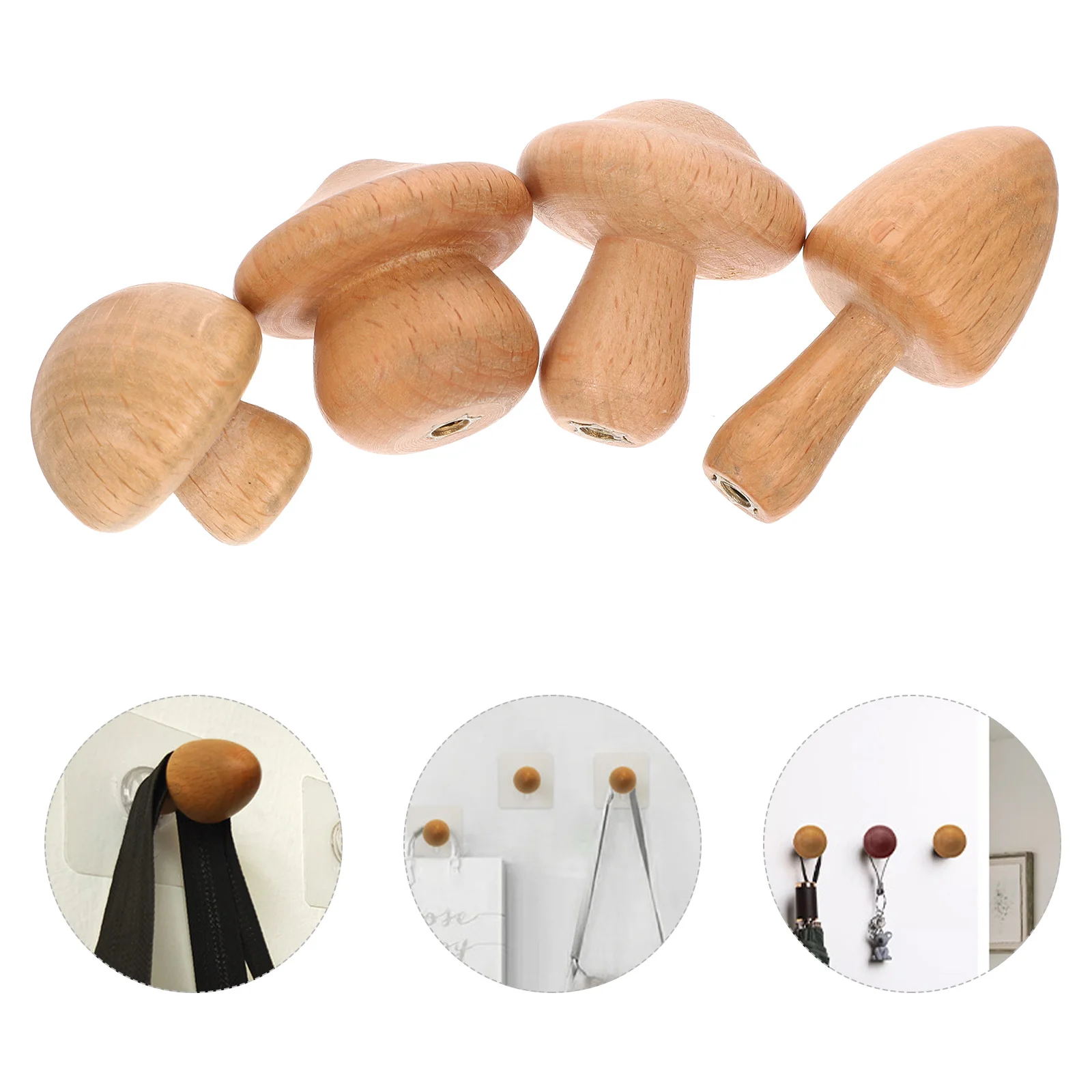 4 Pcs Solid Wood Mushroom Hook Wooden Hooks for Wall Small Mushrooms Decorative Home Towel Wall-mounted
4 Pcs Solid Wood Mushroom Hook Wooden Hooks for Wall Small Mushrooms Decorative Home Towel Wall-mounted
