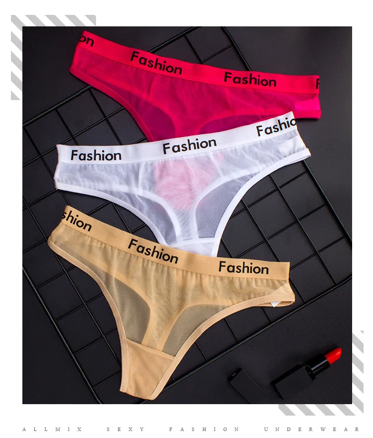 Women Ice silk Mesh Seamless Underwear Sexy Letter Breathable Briefs Female Underpants Thong Lingerie Low Rise Panties
Women Ice silk Mesh Seamless Underwear Sexy Letter Breathable Briefs Female Underpants Thong Lingerie Low Rise Panties