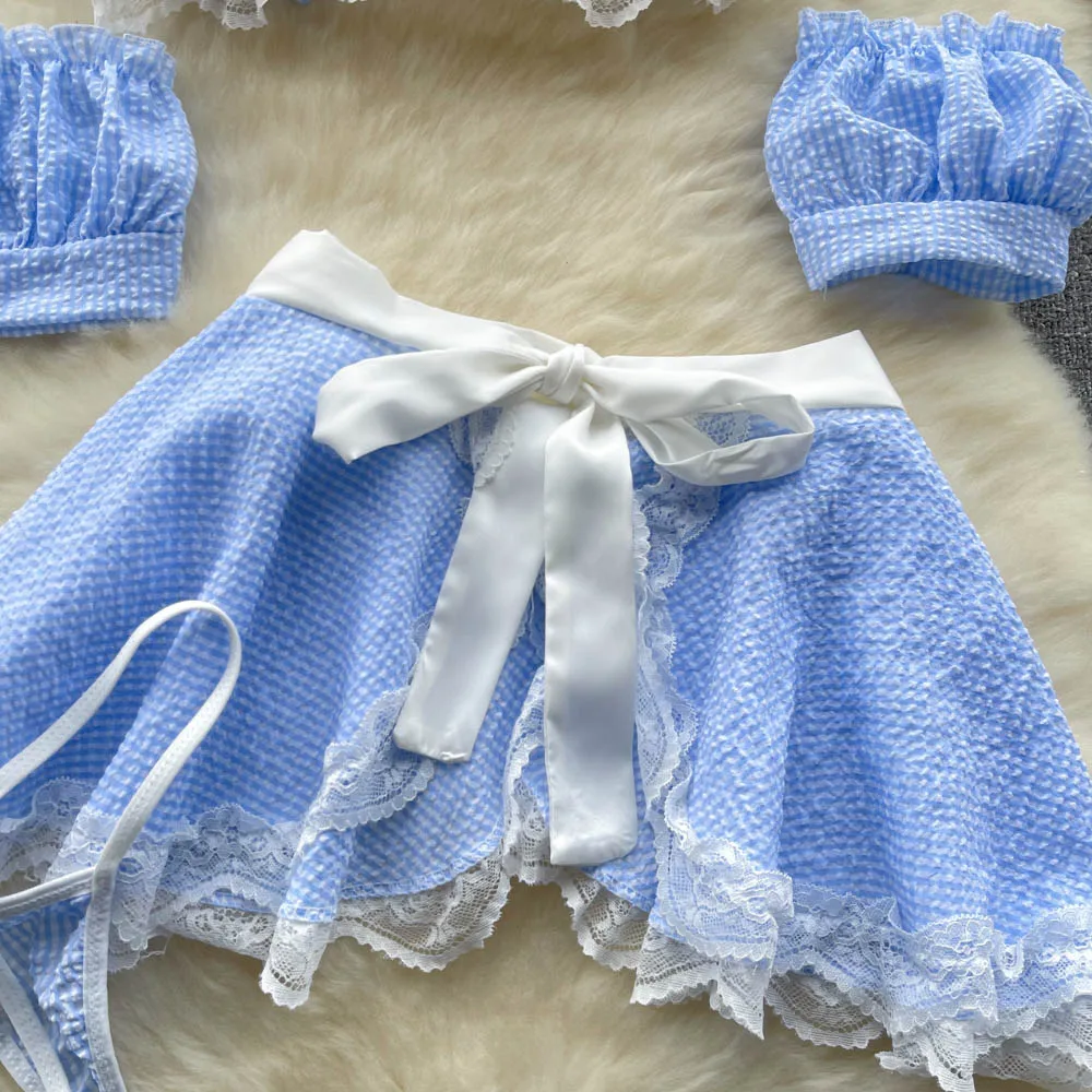 Maidservant Apron Dress Ladies Lace Sweet Erotic Three Pieces Sets Fashion Korean Style Plaid Cosplay Sexy Night Suits 156 Mallzona S63052d12ad5a418cbb0ce6a890bd2163Q Maidservant Apron Dress Ladies Lace Sweet Erotic Three Pieces Sets Fashion Korean Style Plaid Cosplay Sexy Night Suits Mallzona