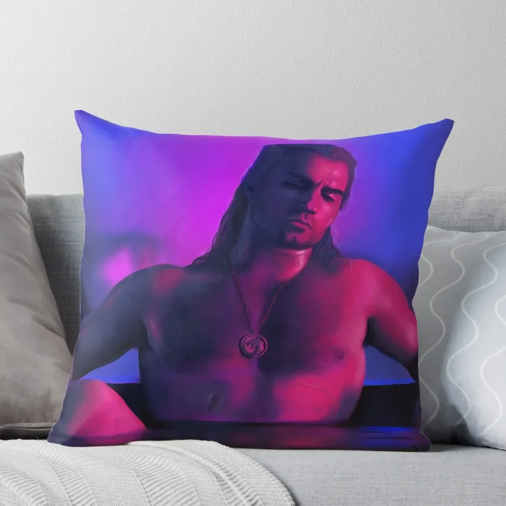 

Neon Geralt Throw Pillow luxury decor Rectangular Cushion Cover Pillowcases For Pillows