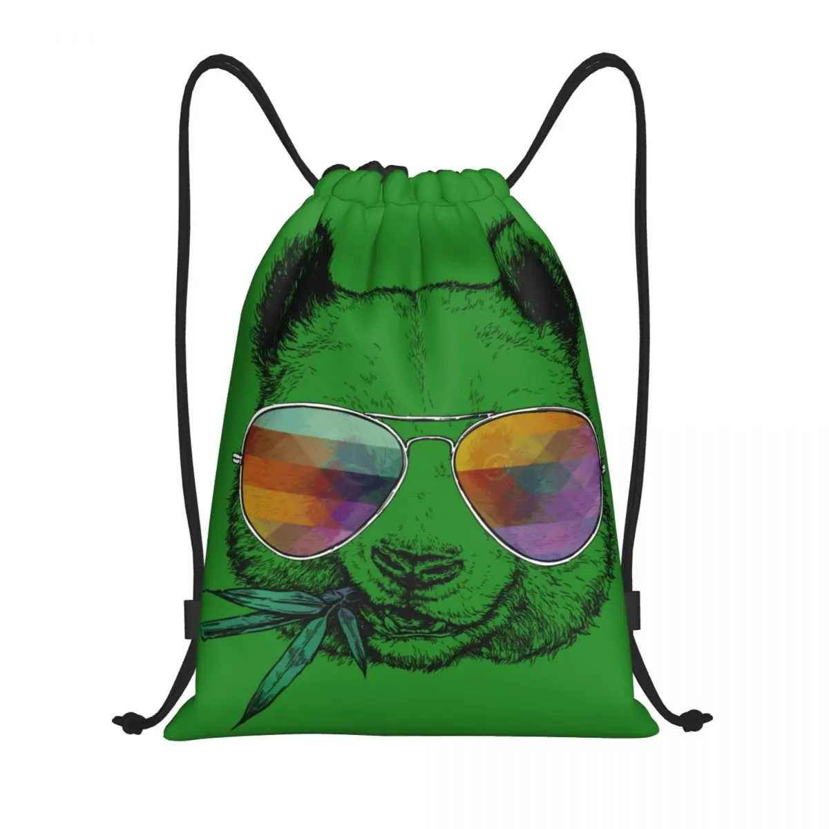 

Модные сумки с солнцезащитными очками панды на завязках для покупок, рюкзаки для йоги, мужские и женские милые спортивные рюкзаки с милыми животными для спортзала