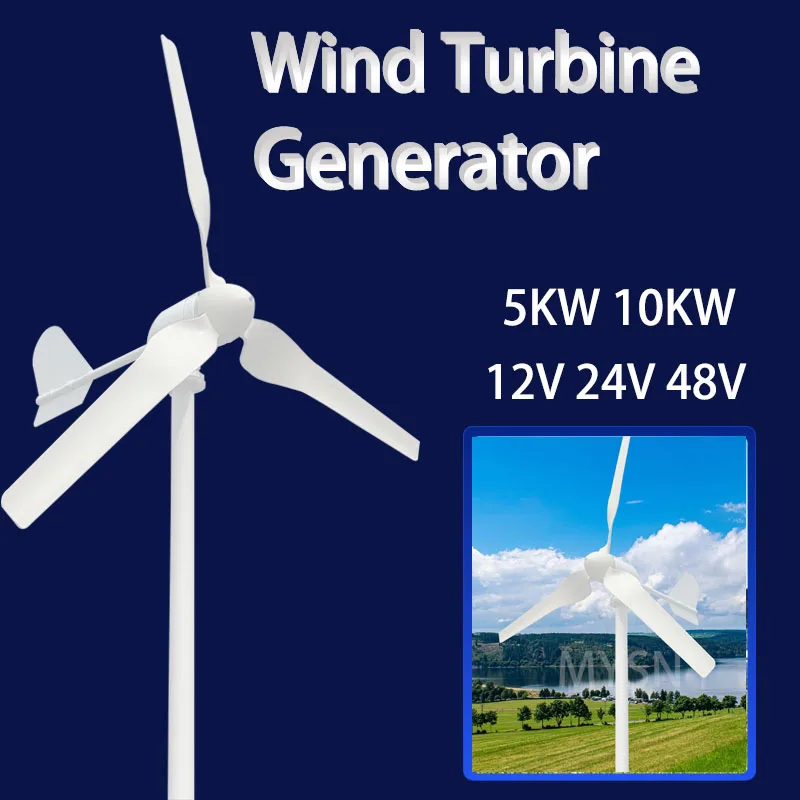 5000W 10000W 12V 24V 48V Horizontal Wind Turbine Generator Windmill With Free MPPT Charger Controller and Off Grid Inverter
5000W 10000W 12V 24V 48V Horizontal Wind Turbine Generator Windmill With Free MPPT Charger Controller and Off Grid Inverter