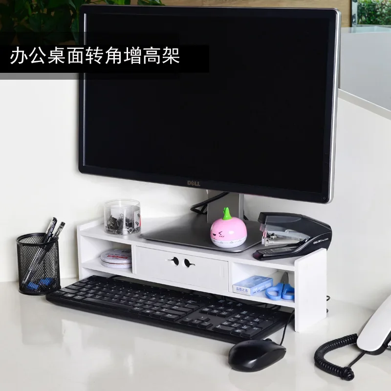 

Desktop Stand for Laptop, Wood Tabletop Organizer Monitor Stand Laptop Desk Stand Small Riser Desk