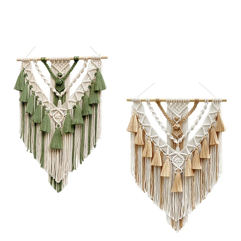 Hand-Woven Color Macrame Wall Hanging Ornament Boho Craft Decoration Gorgeous Tapestry For Livingroom Decor
Hand-Woven Color Macrame Wall Hanging Ornament Boho Craft Decoration Gorgeous Tapestry For Livingroom Decor