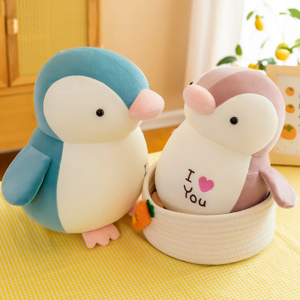 

2PCS Penguin Plush Toys Stuffed Animal Hugging Sleep Pillows Soft Plushie Home Christmas Car Decorations for Valentines Day New