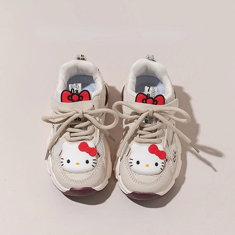 

New Sanrio animation peripheral kawaii kt cat children's sneakers mesh breathable cute Hello Kitty cartoon girl dad shoes gift