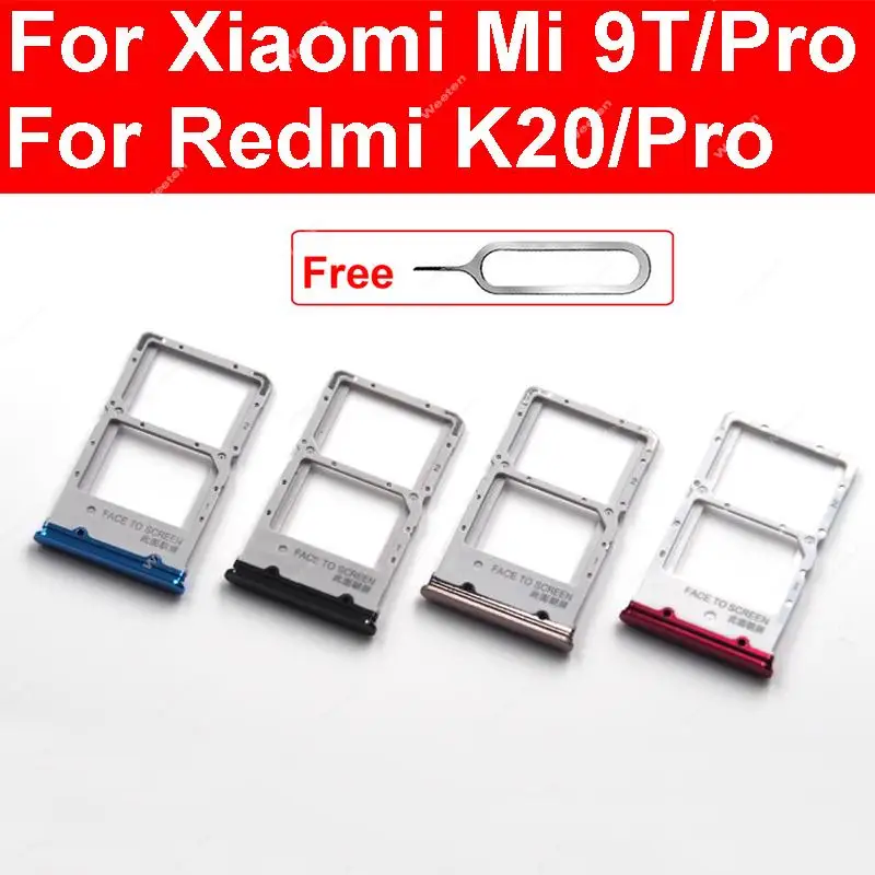 

Memory & SIM Card Tray Holder For Xiaomi Mi 9T 9TPro Redmi K20 K20 Pro Sim & Card Reader Slot Adapter Replacement Parts