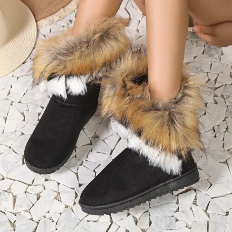 Furry Women Shoes 2023 New Winter Plush Women's Snow Boots Slip on Casual Flat Ladies Shoes Cold-proof and Warm Platform Boots
Furry Women Shoes 2023 New Winter Plush Women's Snow Boots Slip on Casual Flat Ladies Shoes Cold-proof and Warm Platform Boots