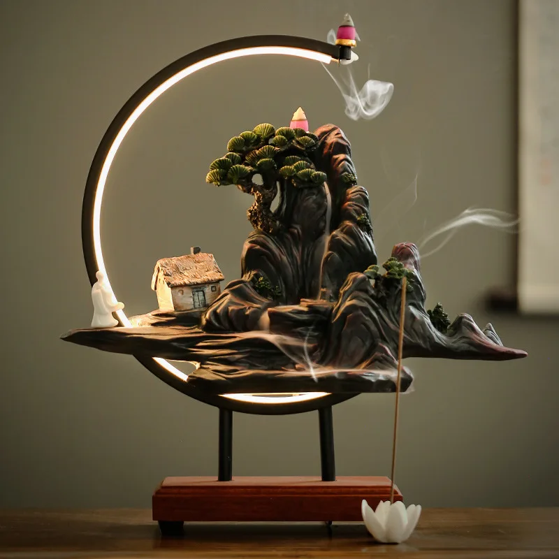 Mountain Ornament Incense Burner Waterfall Backflow Smoke Incense Burner Holder Air Freshener Encensoir Flavoring For Home
Mountain Ornament Incense Burner Waterfall Backflow Smoke Incense Burner Holder Air Freshener Encensoir Flavoring For Home