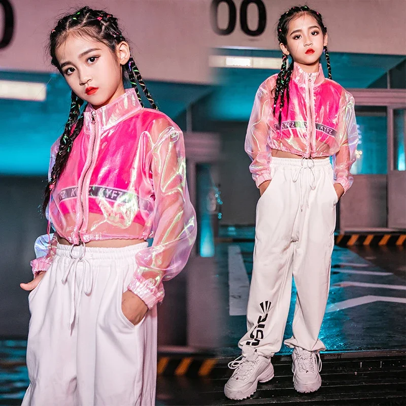 Children'S Hip Hop Performance Clothes Stage Costume Jazz Dance Costume For Girls Hip-Hop Costume Pink Tops White Pants
Children'S Hip Hop Performance Clothes Stage Costume Jazz Dance Costume For Girls Hip-Hop Costume Pink Tops White Pants