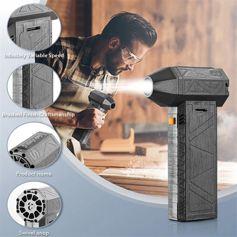 Rechargeable High-Speed Brushless Motor Blower Turbocharged Fan Handheld Mini Turbo Jet Blower Vacuum Cleaner Jet Fan 130000 Rpm
Rechargeable High-Speed Brushless Motor Blower Turbocharged Fan Handheld Mini Turbo Jet Blower Vacuum Cleaner Jet Fan 130000 Rpm