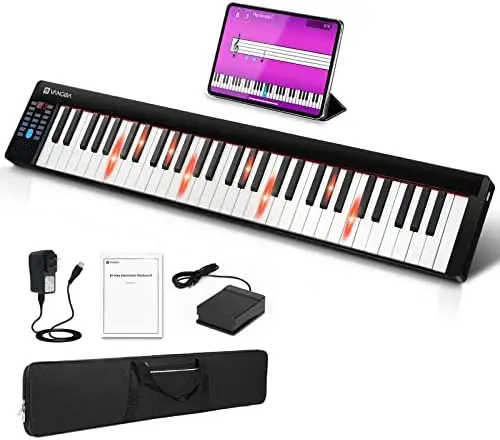 61 Key Keyboard Piano, Portable Electric Piano Keyboard 61-Key Touch Sensitive Full Size, Bluetooth Electric Piano Slim with Bag
61 Key Keyboard Piano, Portable Electric Piano Keyboard 61-Key Touch Sensitive Full Size, Bluetooth Electric Piano Slim with Bag