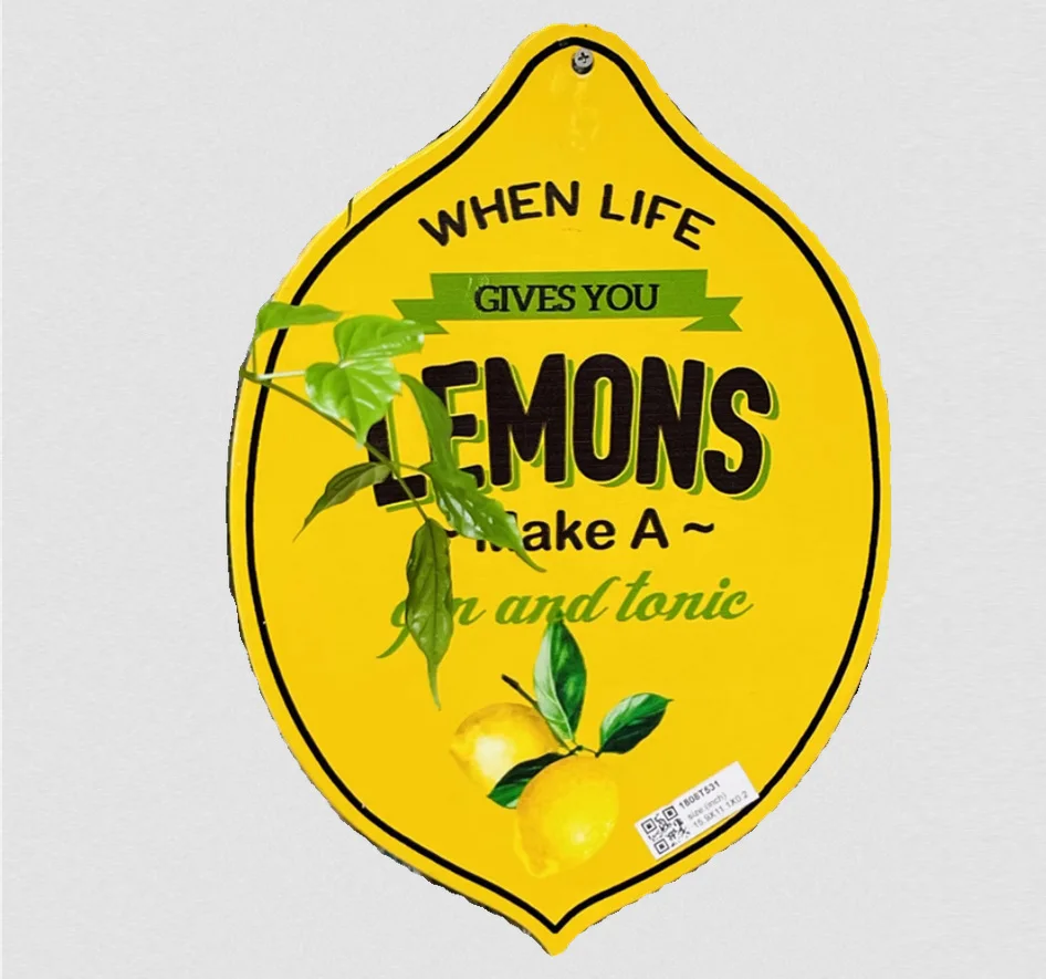 Farmhouse Rustic Vintage Metal Inspirational Quotes Wall Lemon Plauqe Decoration 
Farmhouse Rustic Vintage Metal Inspirational Quotes Wall Lemon Plauqe Decoration