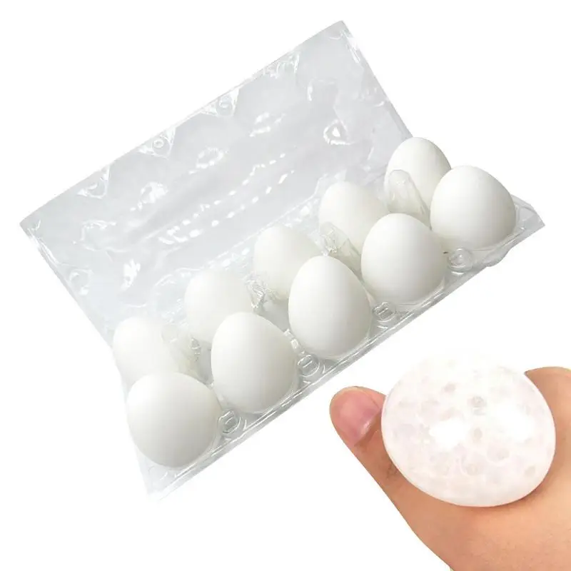 

Novelty Funny Egg Bouncy Decompress Toys Antistress Ball Squeeze Fun Simulation Egg Bouncy Ball Children's Fun Decompress Toys