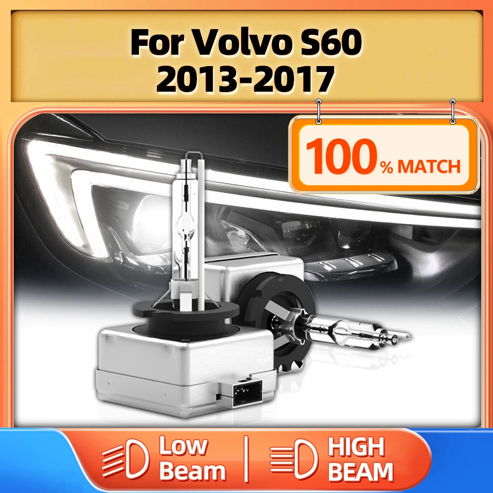 

2PCS Xenon HID Headlight Bulbs D3S Xenon Lamp 35W 20000LM Auto Headlamp 12V 6000K For Volvo S60 2013 2014 2015 2016 2017