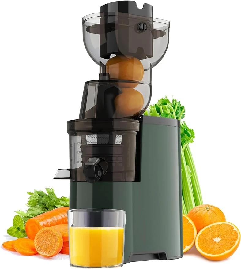 

Masticating Juicer Machines, 3.5-inch (88mm) Powerful Slow Cold Press Juicer with Large Feed Chute