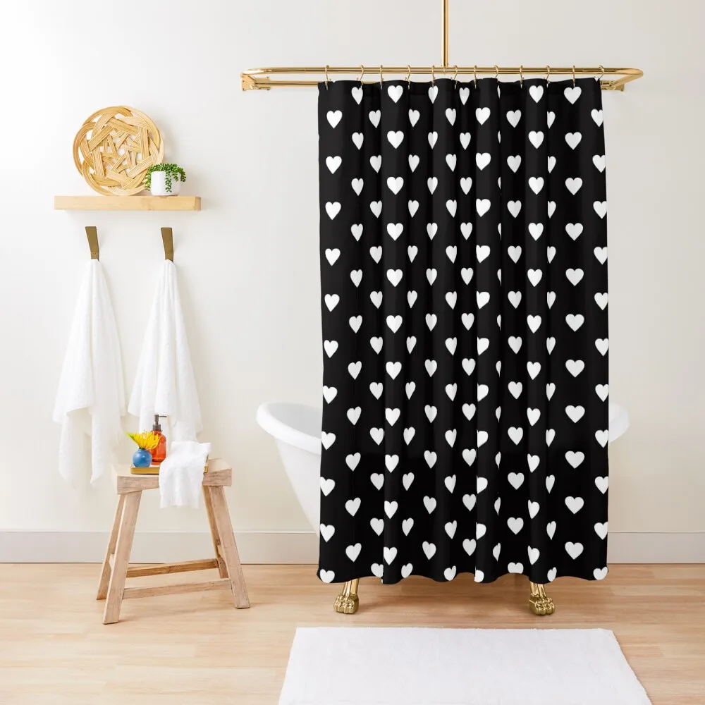 Jet Black and White Heart Pattern Shower Curtain Shower For Bathrooms Luxury Bathroom Bathroom Fabric Anime Bathroom Curtain
Jet Black and White Heart Pattern Shower Curtain Shower For Bathrooms Luxury Bathroom Bathroom Fabric Anime Bathroom Curtain