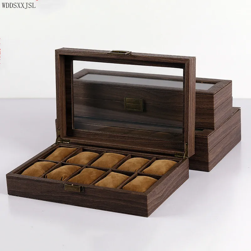 WDDSXXJSL Bark Texture PU Leather 10 digit Rectangular Watch Box Jewelry Display Storage Box Home Decoration Gift Packaging Box
WDDSXXJSL Bark Texture PU Leather 10 digit Rectangular Watch Box Jewelry Display Storage Box Home Decoration Gift Packaging Box