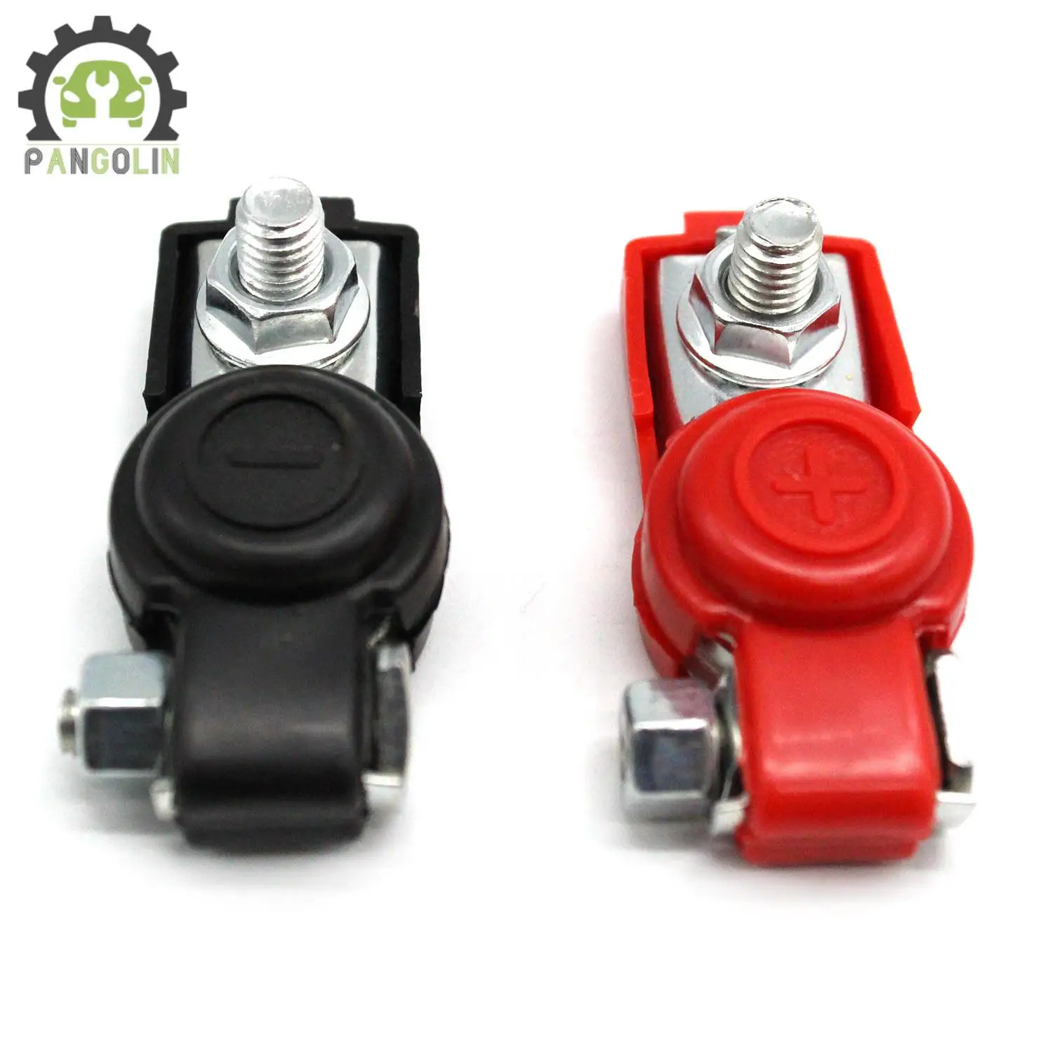 

2pc 12V 24V Battery Terminals Connectors Clamps Quick Release Wire Cable Clamp Positive & Negative for Caravan Car Van Motorhome