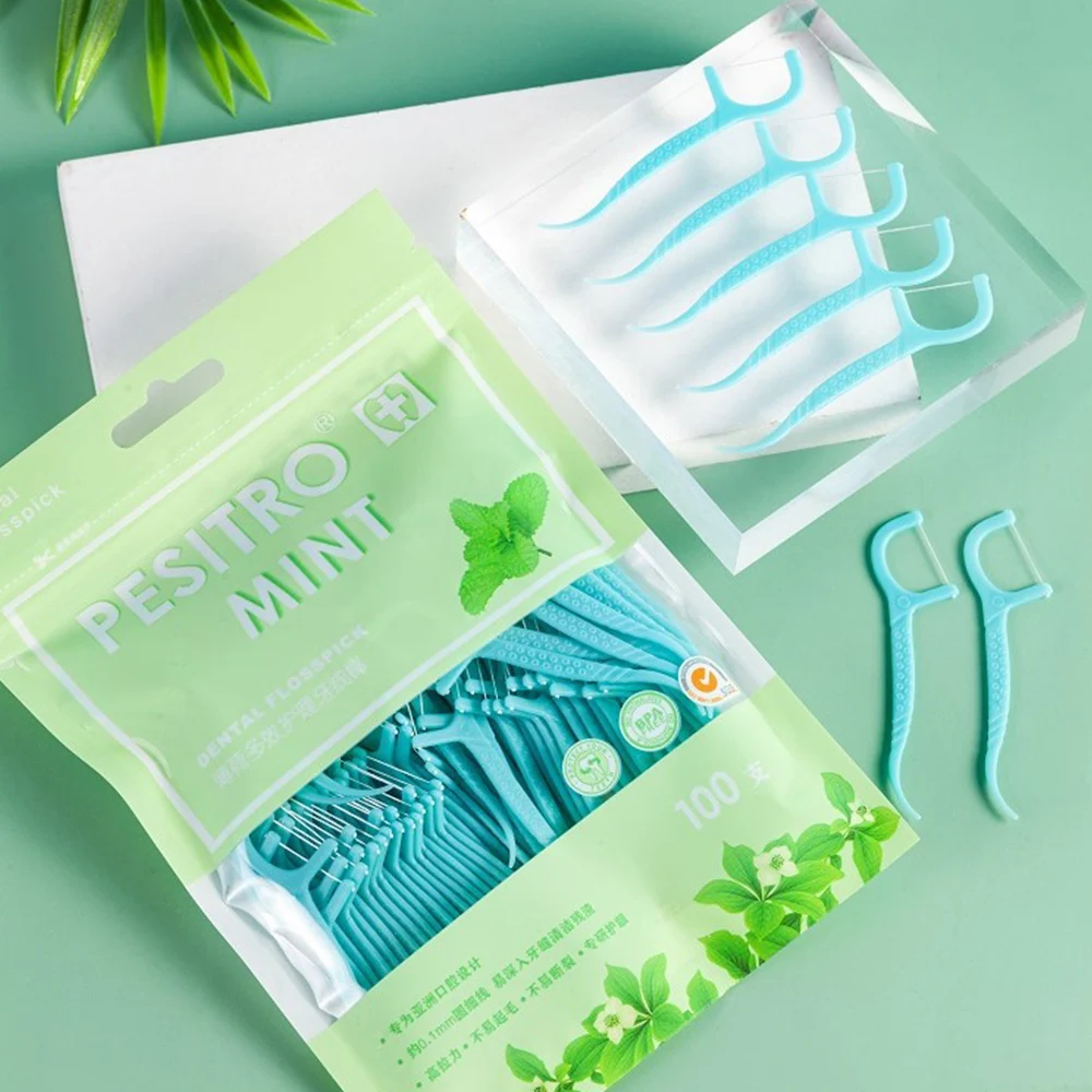 100 шт., пластиковая зубная нить, инструмент для чистки полости рта
100 шт., пластиковая зубная нить, инструмент для чистки полости рта