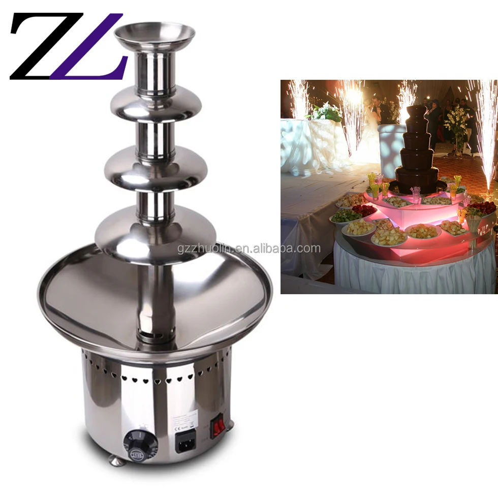 

110v/220v Commercial Cheap Price Waterfall Tabletop Professional Electric Party Stainless Steel 5-tier Chocolate Fountain Sale