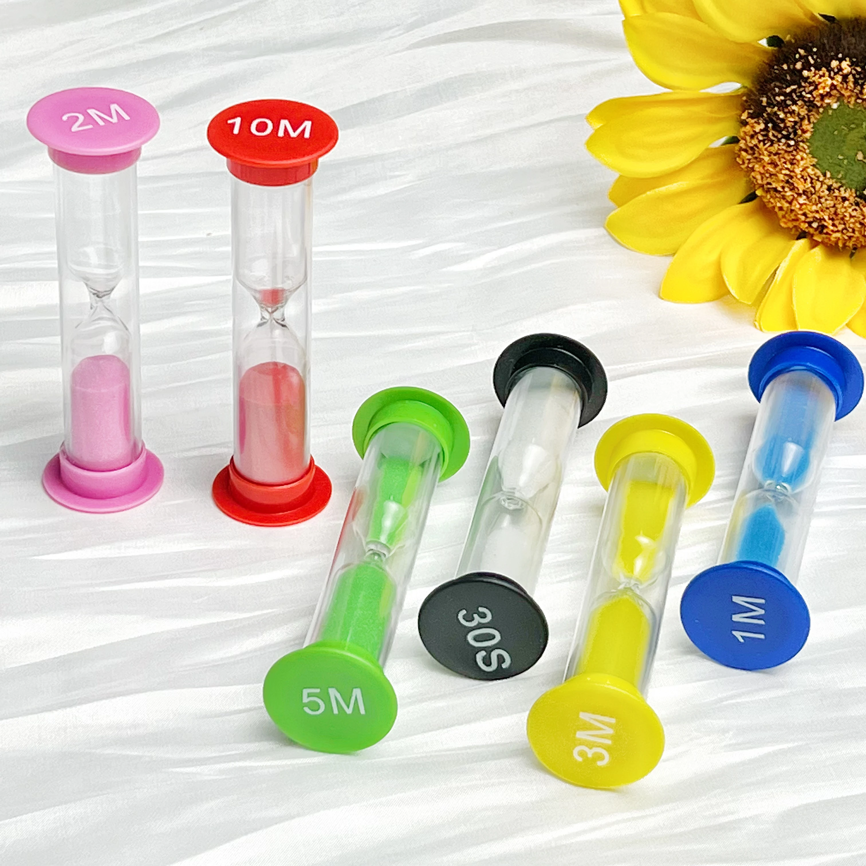 

2/3/5/10 Minute Colorful Hourglass Sandglass Sand Clock Timers Sand Timer Shower Timer Tooth Brushing Timer Children Home Decors