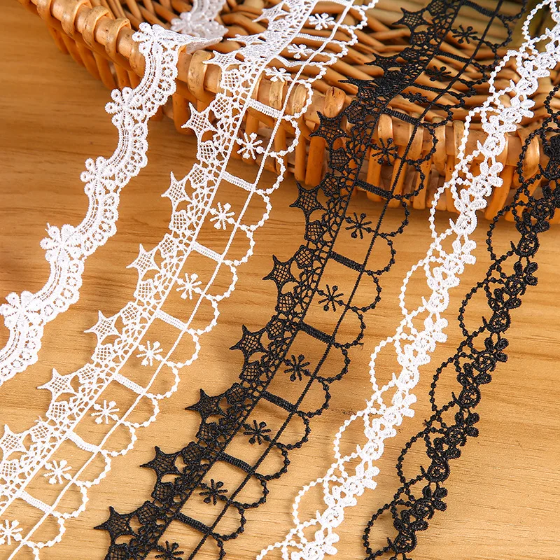 3 Yards Water-soluble embroidery lace white stars black clothing accessories accessories home fabric craft lace decoration DIY
3 Yards Water-soluble embroidery lace white stars black clothing accessories accessories home fabric craft lace decoration DIY