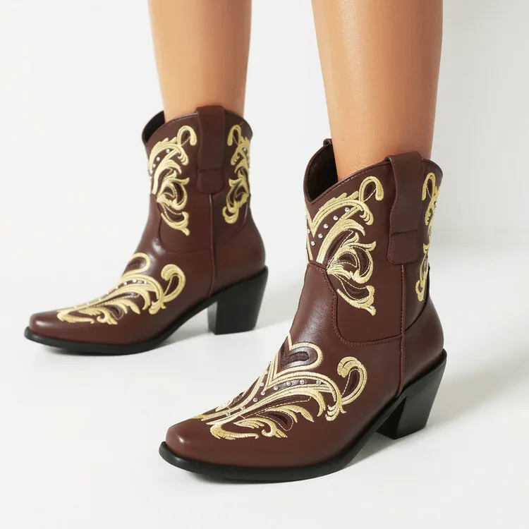 British Embroidery Totem Western Cowboy Boots Retro Pointed Sleeve Knight Boots Large Size Sexy Chelsea Women's Boots 33&46
British Embroidery Totem Western Cowboy Boots Retro Pointed Sleeve Knight Boots Large Size Sexy Chelsea Women's Boots 33&46