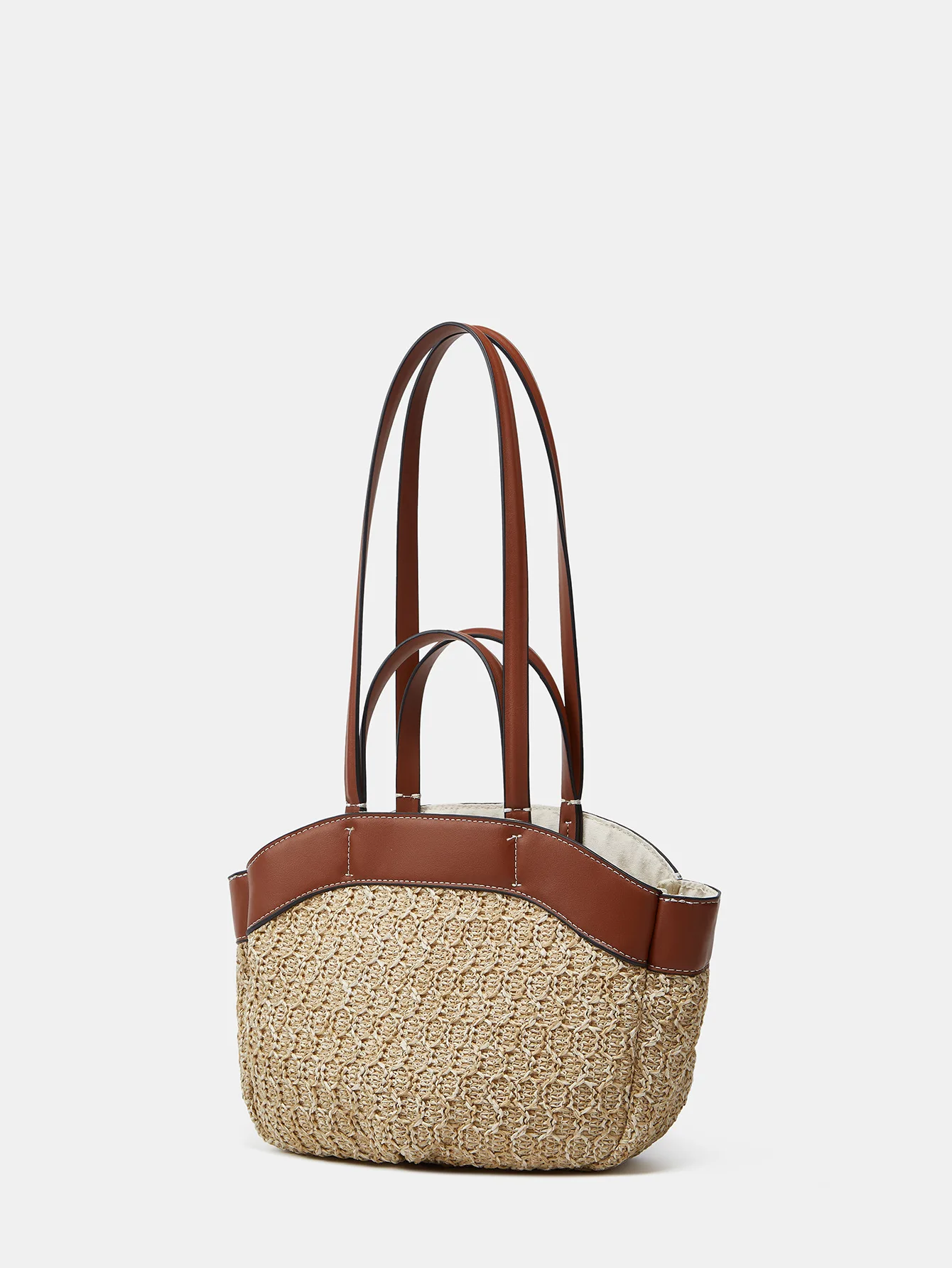 Woven Straw Bucket Tote - Large Summer Shopper 14 S632bf4e99e4841019c85ba5406c221b3R
