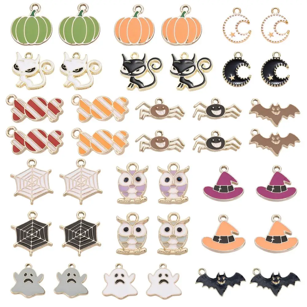 1Box Alloy Enamel Pendants for Halloween Mixed Shapes Light Gold Mixed Color 20pcs/box
1Box Alloy Enamel Pendants for Halloween Mixed Shapes Light Gold Mixed Color 20pcs/box