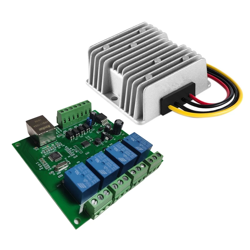 LAN Ethernet RJ45 TCP/IP WEB Remote Control Board With 12V TO 19V 5A 95W Step Up Boost DC DC Converter
LAN Ethernet RJ45 TCP/IP WEB Remote Control Board With 12V TO 19V 5A 95W Step Up Boost DC DC Converter