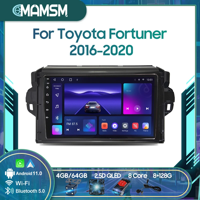 MAMSM Wireless CarPlay Android Auto Radio For Toyota Fortuner 2016-2020 4G Car Multimedia Player Navigation GPS No 2din 9 Inch
MAMSM Wireless CarPlay Android Auto Radio For Toyota Fortuner 2016-2020 4G Car Multimedia Player Navigation GPS No 2din 9 Inch