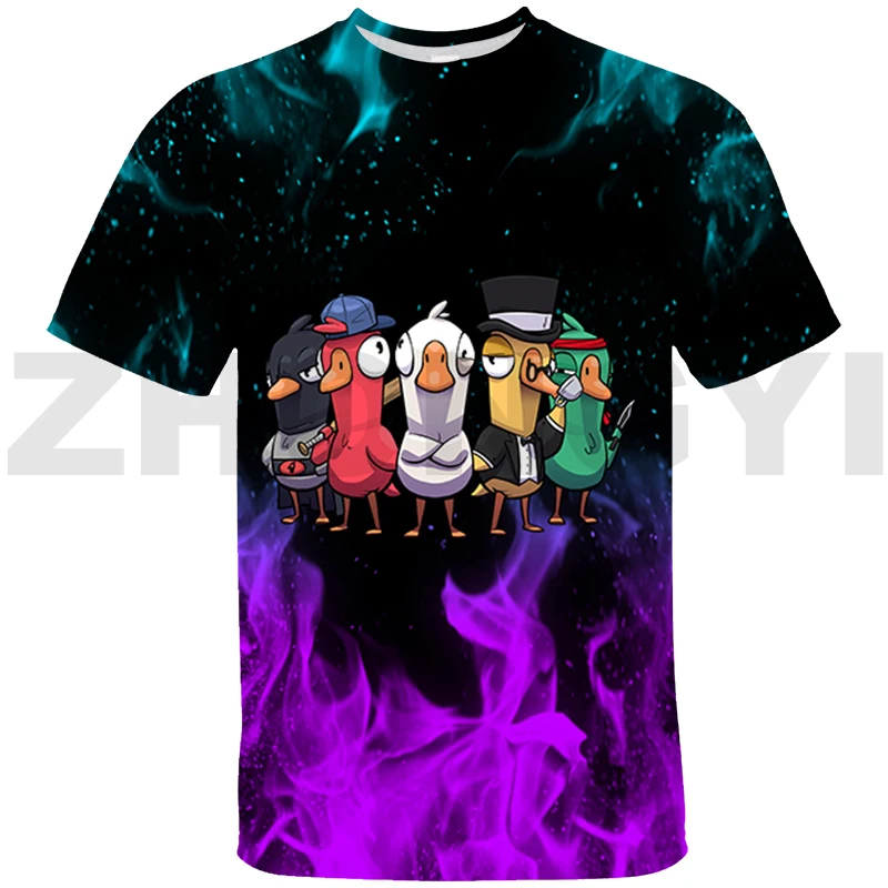 

New Arrival Game Goose Goose Duck 3D Print T-shirt Kids Kawaii Animal Graphic T Shirts Women Casual Short Sleeve Top Streetwear