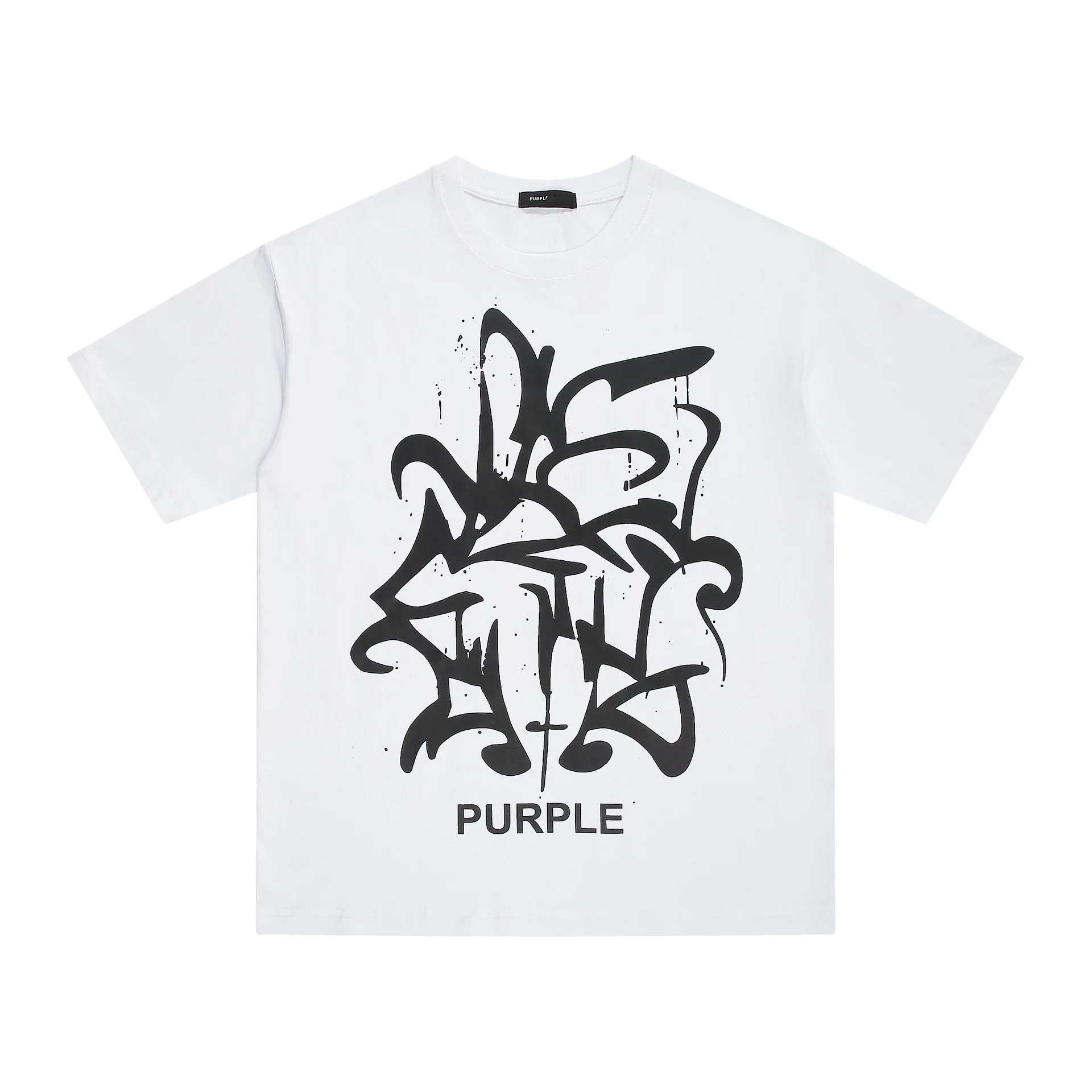 New 2024 summer beauty tide niche Purple Brand splash letter printing loose fat couple short sleeve T-shirt
New 2024 summer beauty tide niche Purple Brand splash letter printing loose fat couple short sleeve T-shirt