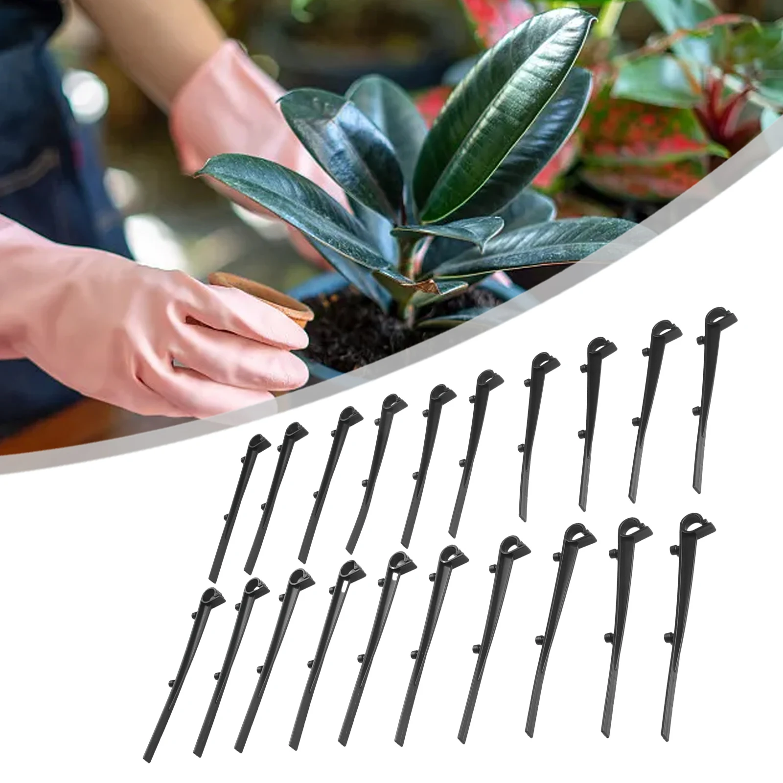 

20pcs 150mm Black Universal Gutter Clip Gutter Brush Clips Maintain Clean Gutters Plastic Drain Guard Mesh Floor Nails Tool