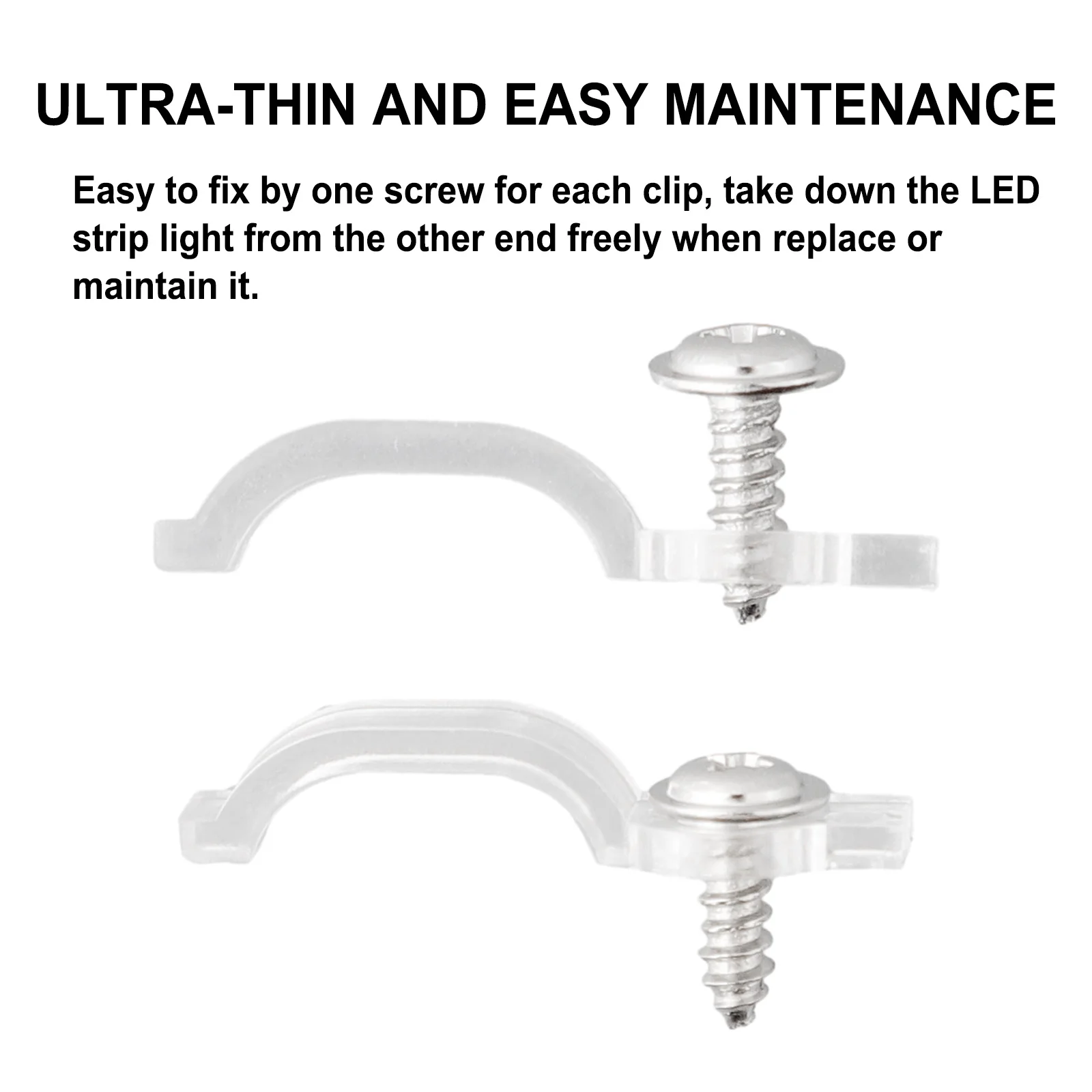 50/100pcs Mounting Brackets Clip Si50/100pcs Mounting Brackets Clip Side Fixing Clips With Screws For 5050 LED Strip Light Bar S
50/100pcs Mounting Brackets Clip Si50/100pcs Mounting Brackets Clip Side Fixing Clips With Screws For 5050 LED Strip Light Bar S