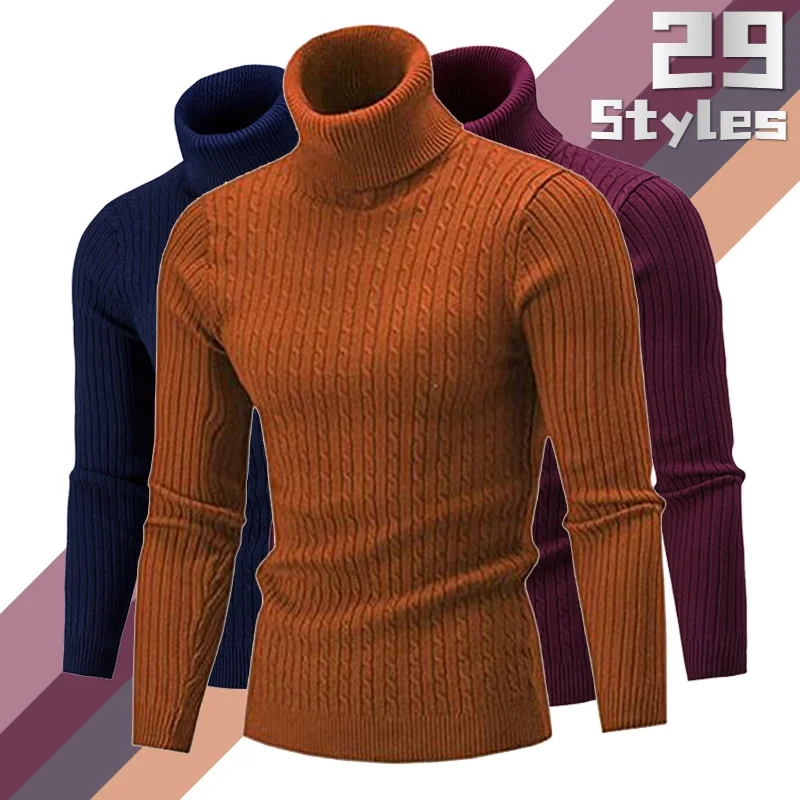 2023 Winter New Men's Turtleneck Sweaters Pure Color Pullover Slim Fit Warm Casual Sweater 29 Styles Sweater Men
2023 Winter New Men's Turtleneck Sweaters Pure Color Pullover Slim Fit Warm Casual Sweater 29 Styles Sweater Men