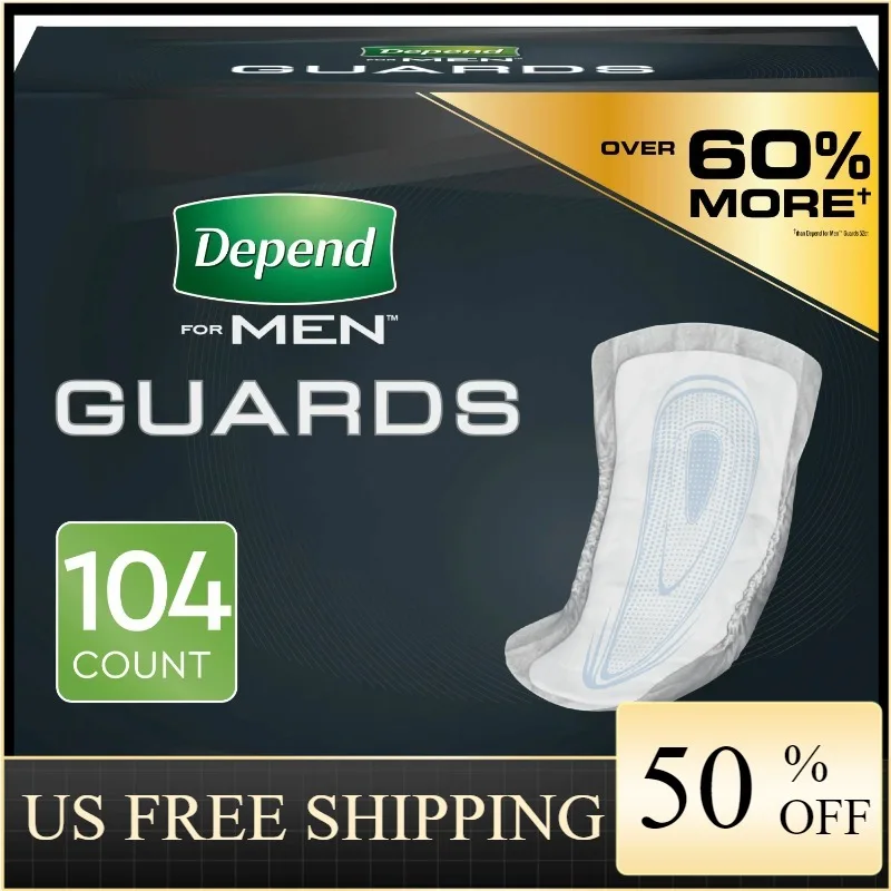 

Depend Incontinence Guards/Incontinence Pads for Men/Bladder Control Pads, Maximum, 104ct