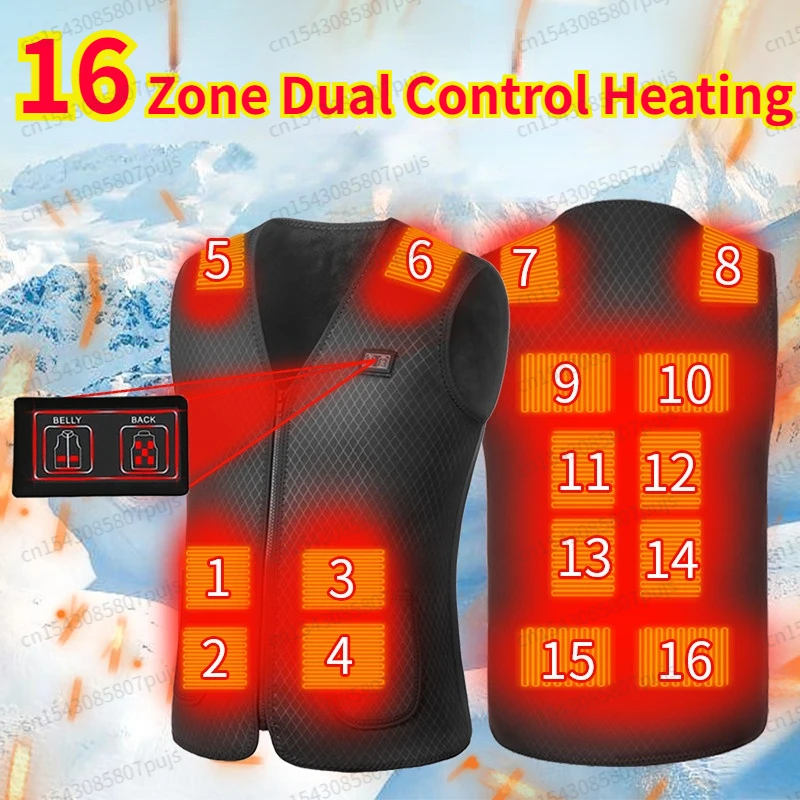 Жилет с подогревом 16 зон, мужской жилет с подогревом, куртка, Женское пальто, умный электрический тепловой жилет для пешего туризма, охоты, зимний обогреватель
Жилет с подогревом 16 зон, мужской жилет с подогревом, куртка, Женское пальто, умный электрический тепловой жилет для пешего туризма, охоты, зимний обогреватель