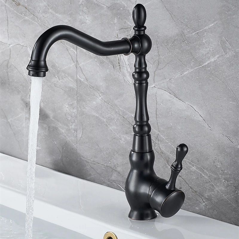 Bronze Black Kitchen Faucets Cold and Hot Kitchen Mixer Tap Single Handle Mixing 360 Rotation Water Crane Taps Deck Mounted
Bronze Black Kitchen Faucets Cold and Hot Kitchen Mixer Tap Single Handle Mixing 360 Rotation Water Crane Taps Deck Mounted