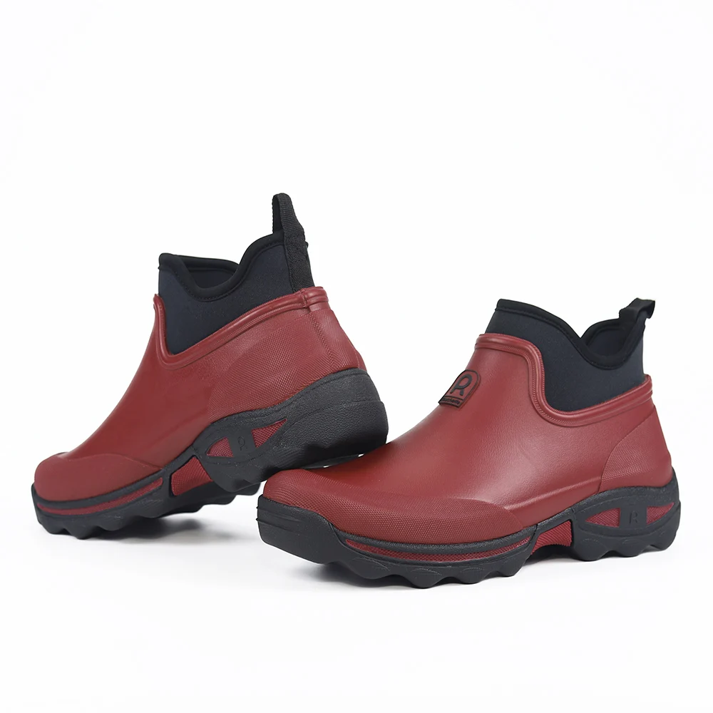 High-End ort Rubber Rain Boots for Men Waterproof Non-Slip Comfortable Fiing Outdoor Boots Car Wa oes No Foot Odor